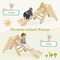 Costway 3-in-1 Kids Climber Set Toddler Wooden Play Arch with Sliding and Climbing Ramp